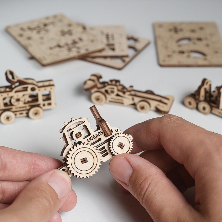 UGears U-Fidget Vehicles, 4-Piece Set - full pic 
