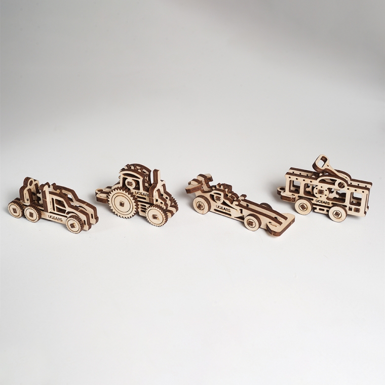 UGears U-Fidget Vehicles, 4-Piece Set - full pic 