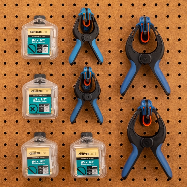 Rockler Hang-Tight 2'' Straight Post Pegboard Hooks, 8-Pack - full pic 