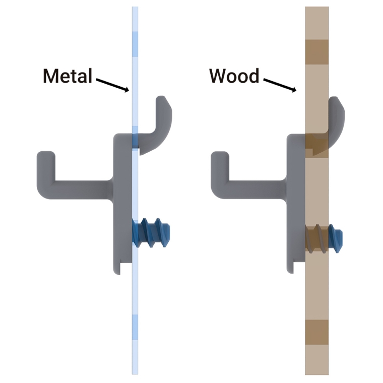 Rockler Hang-Tight 2'' Straight Post Pegboard Hooks, 8-Pack - full pic 