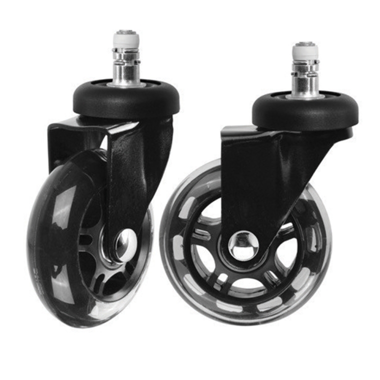 Slipstick 3'' Rollerblade-Style Office Chair Casters, 7/16'' Stem, 5-Pack - full pic 