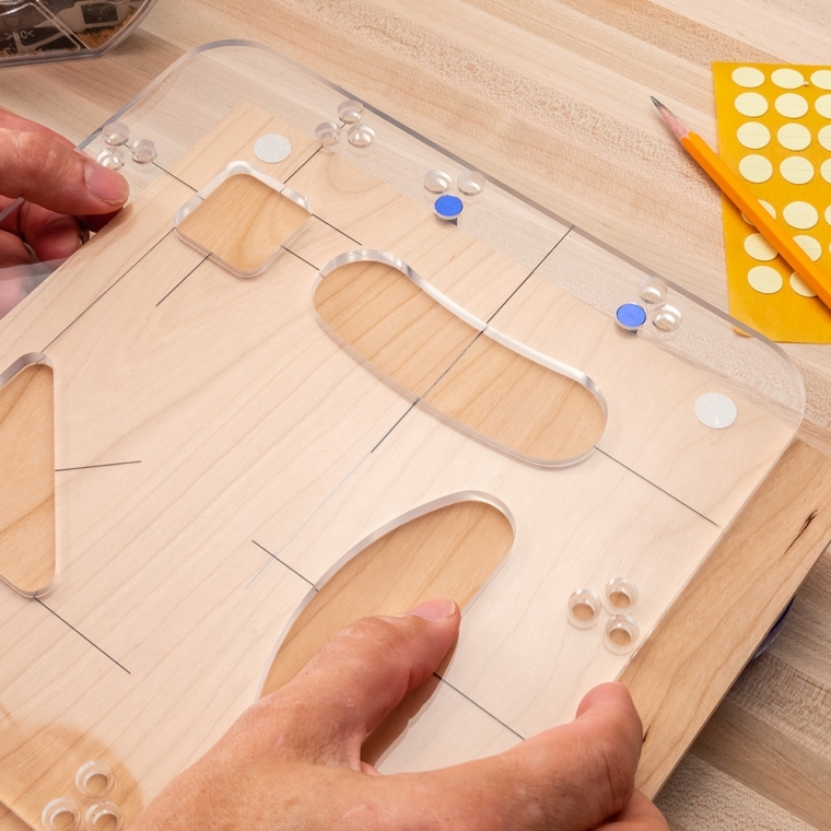 Rockler 4-in-1 Cutting Board Handle Routing Template - full pic 