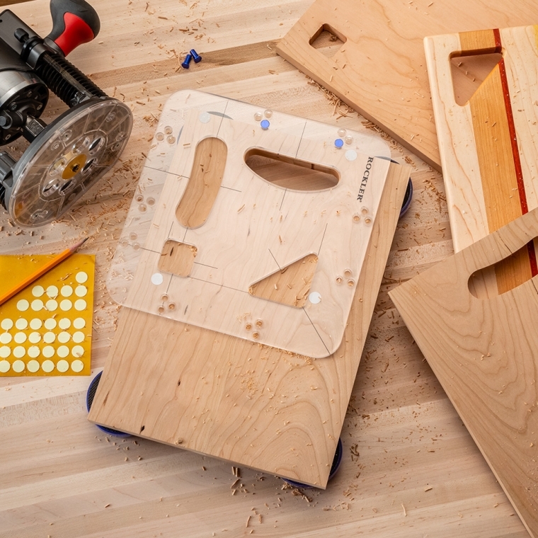 Rockler 4-in-1 Cutting Board Handle Routing Template - full pic 