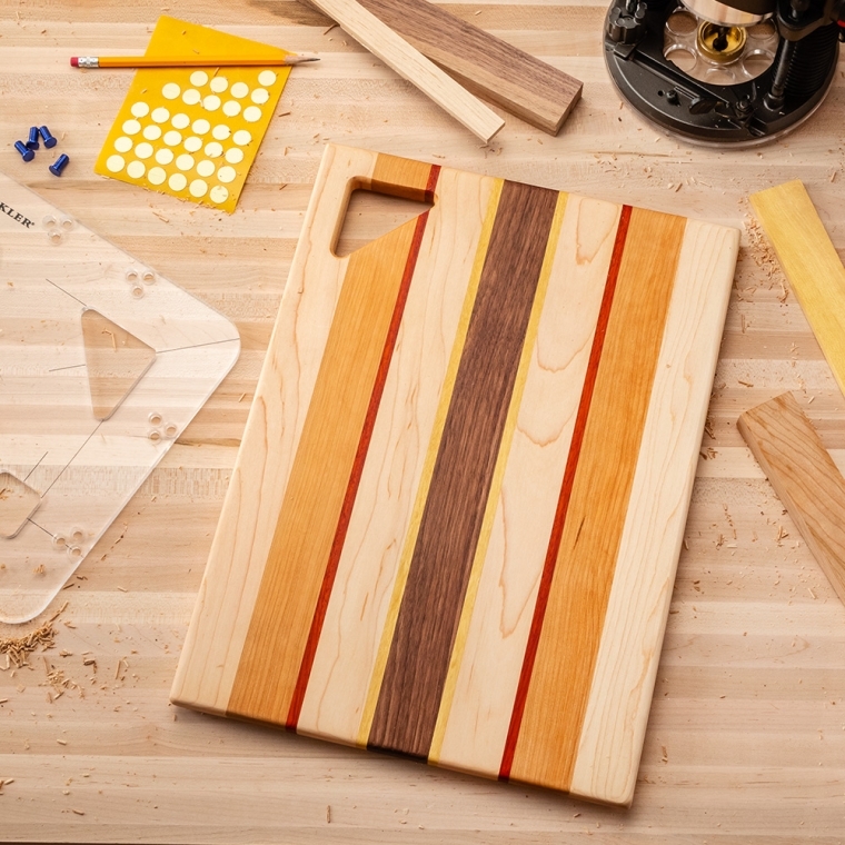 Rockler 4-in-1 Cutting Board Handle Routing Template - full pic 