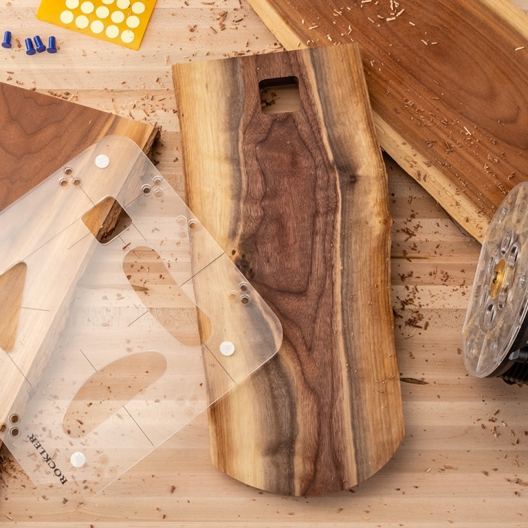 Rockler 4-in-1 Cutting Board Handle Routing Template - full pic 