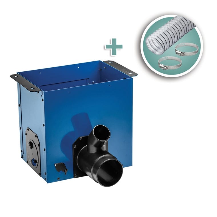Dust Right Router Table Dust Bucket Kit with Dual Port and Fence Hose - full pic 