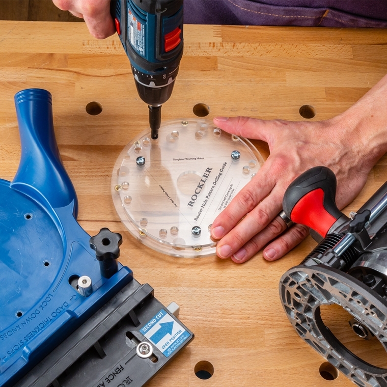 Rockler Router Hole Pattern Drilling Template - full pic 