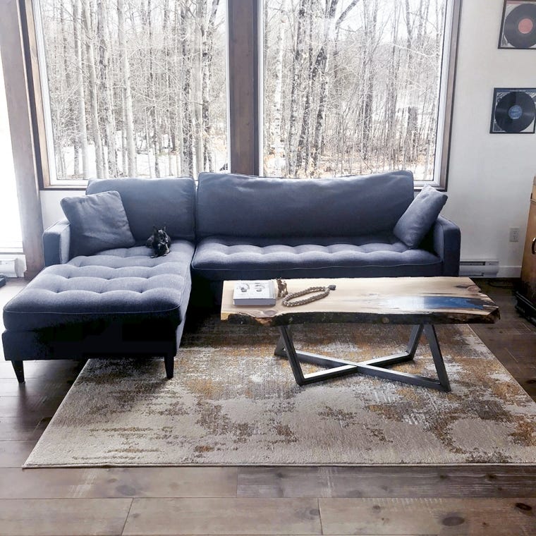 15-1/2''H Rhombus Welded Steel Coffee Table Base, Unfinished - full pic 