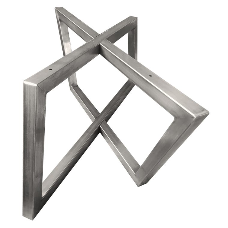 15-1/2''H Rhombus Welded Steel Coffee Table Base, Unfinished - full pic 