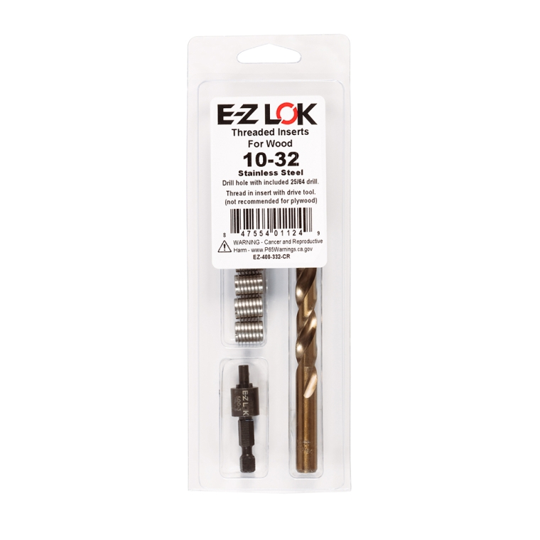 E-Z Knife Threaded Insert Kit for Hard Wood, Stainless - full pic 