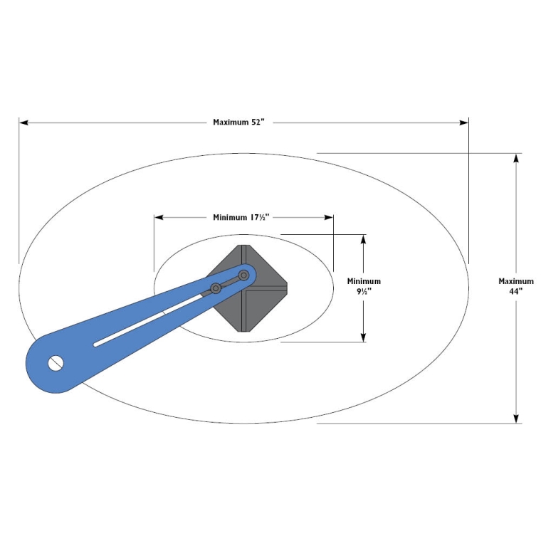 Rockler Ellipse/Circle Cutting Router Jig with Standard and Large Bases - full pic 