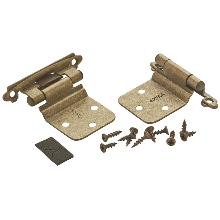 Variable Overlay Self-Closing Face-Mount Reverse Bevel Cabinet Hinges - full pic 