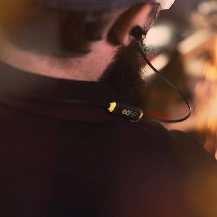ISOtunes Xtra 2.0 Noise-Isolating Bluetooth Earbuds (Yellow/Black) - full pic 