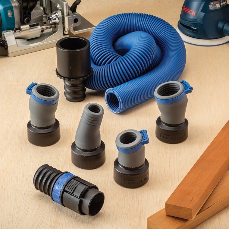 Dust Right FlexiPort Power Tool Hose Kit with Click-Connect, 3' to 12' Expandable Hose - full pic 