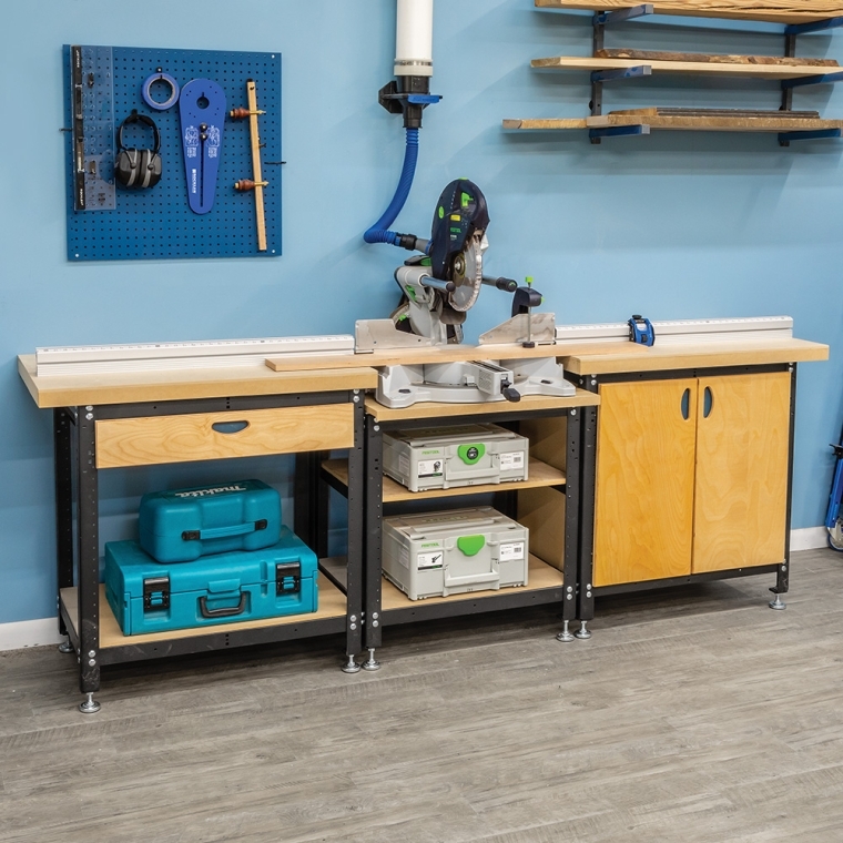 Rockler Miter Saw Fence System with Micro-Adjust Flip Stop - full pic 