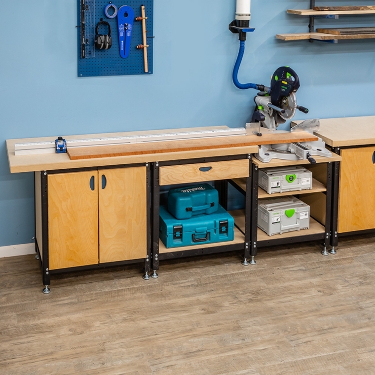 Rockler Miter Saw Fence System with Micro-Adjust Flip Stop - full pic 