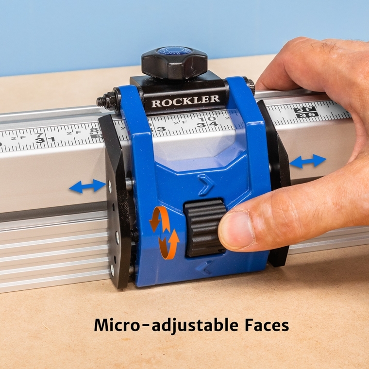 Rockler Miter Saw Fence System with Micro-Adjust Flip Stop - full pic 