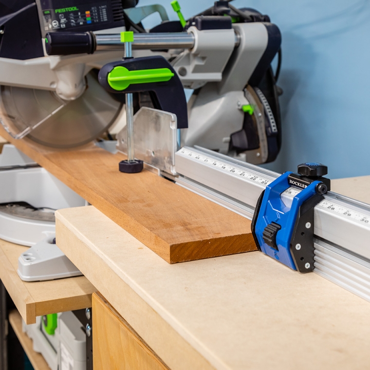 Rockler Miter Saw Fence System with Micro-Adjust Flip Stop - full pic 