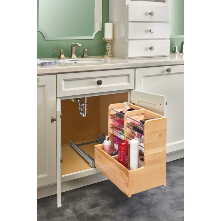 Rev-A-Shelf- Under Sink Pullout L-Shape Reversible Organizer - full pic 