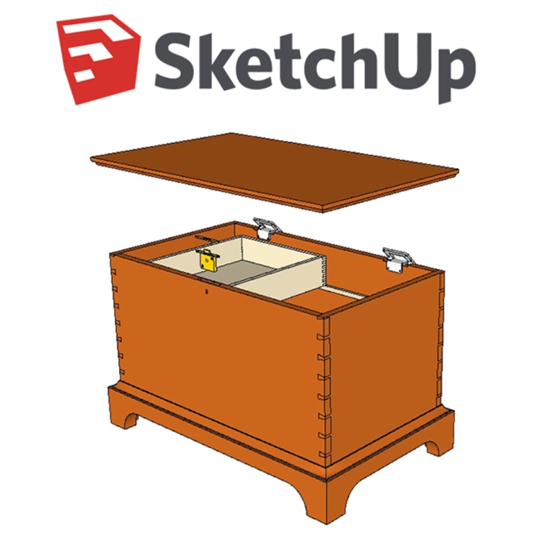 Cherry Blanket Chest SketchUp Plan - full pic 