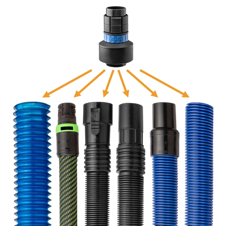 FlexiPort Click-Connect Adapter for Shop Vacuum Hoses - full pic 