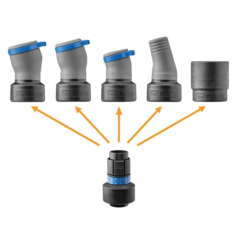 FlexiPort Click-Connect Adapter for Shop Vacuum Hoses - full pic 