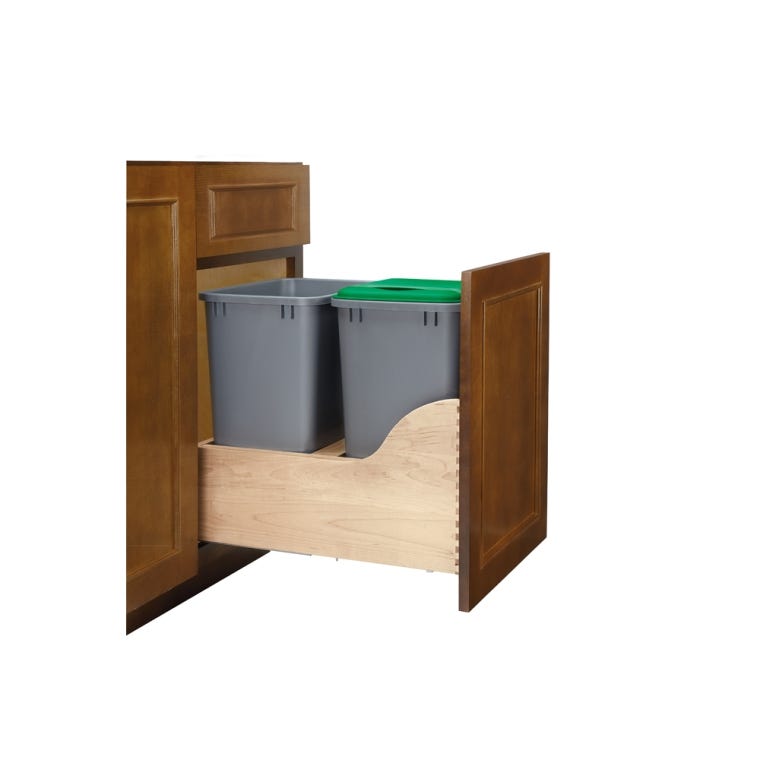 Double Soft-Close w/ Blum Movento Slides Waste Containers - 35 qt.  - full pic 
