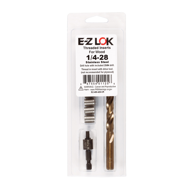 E-Z Knife Threaded Insert Kit for Hard Wood, Stainless - full pic 