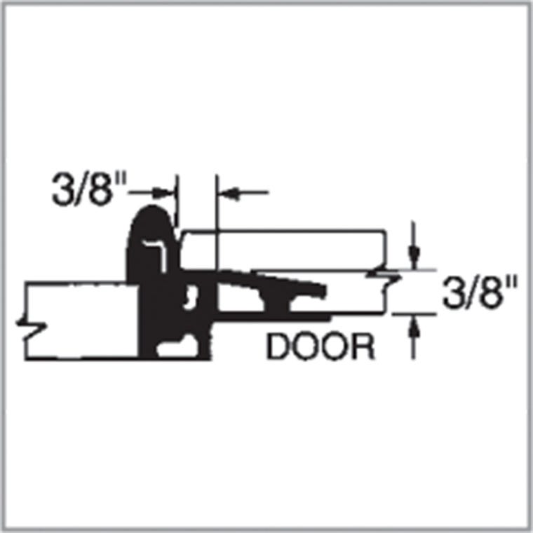 3/8'' Inset Double Demountable Cabinet Hinges, Satin Nickel - full pic 