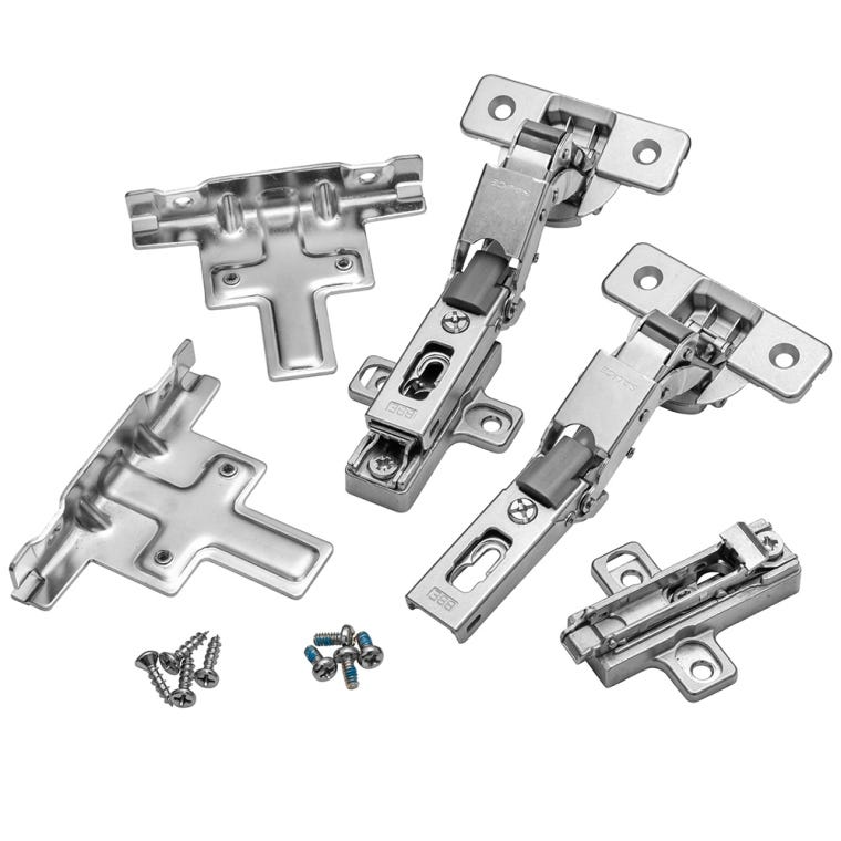 Lipped Door Salice Soft-Close Hinge Kit (Pair) for Face Frame - full pic 