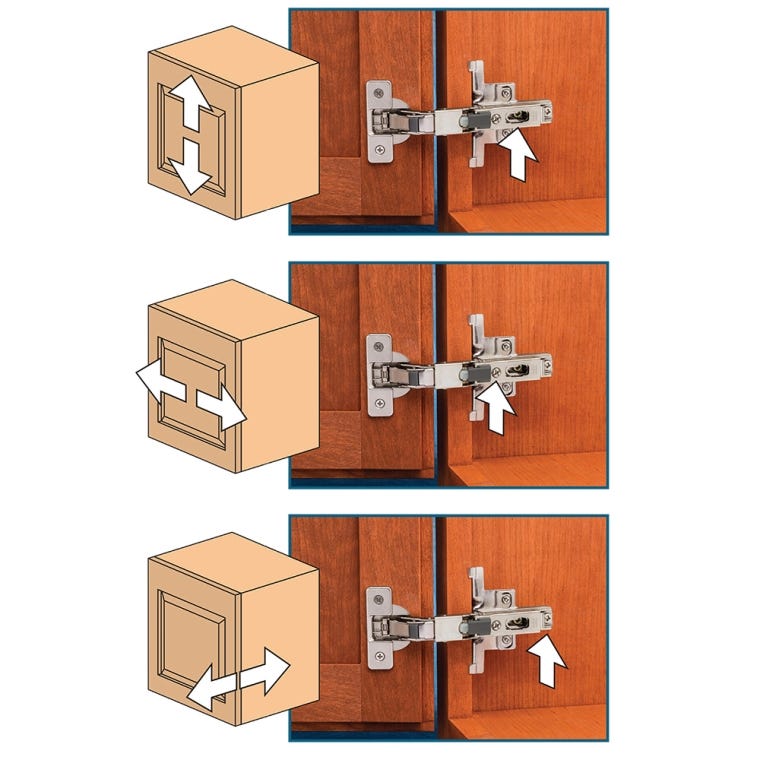 Lipped Door Salice Soft-Close Hinge Kit (Pair) for Face Frame - full pic 