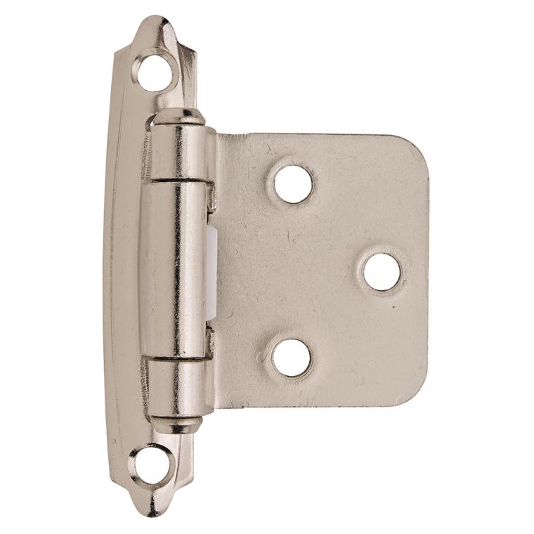 Variable Overlay Self-Closing Face-Mount Cabinet Hinges (3429), Polished Chrome - full pic 
