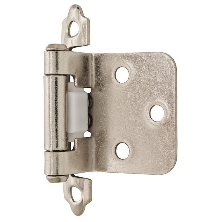 Variable Overlay Self-Closing Face-Mount Cabinet Hinges (3429), Polished Chrome - full pic 