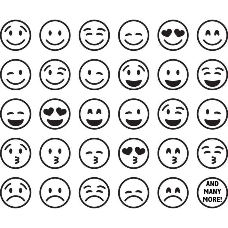 Rockler Interlock Signmaker's Templates, Emoji Kit - full pic 
