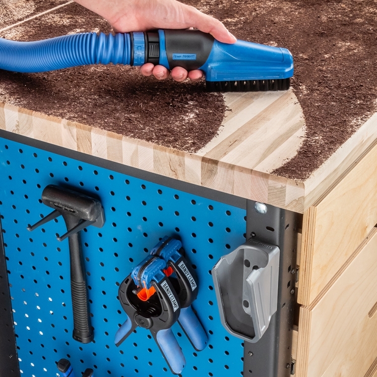 Dust Right Click-Connect Bench Brush and Dock - full pic 
