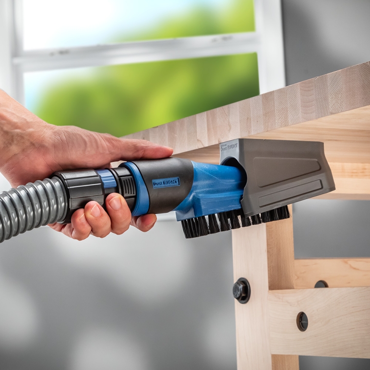 Dust Right Click-Connect Bench Brush and Dock - full pic 
