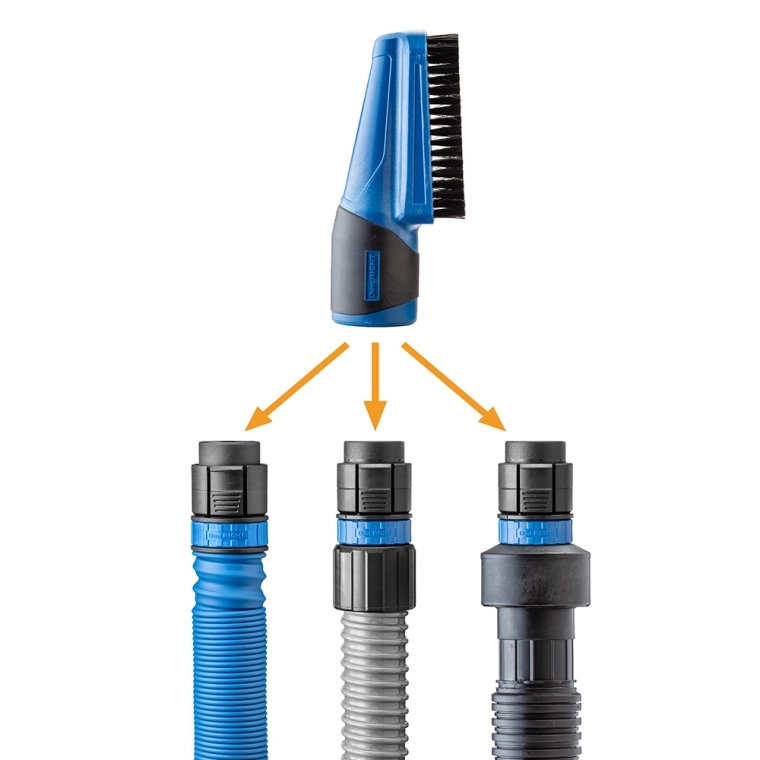 Dust Right Click-Connect Bench Brush and Dock - full pic 