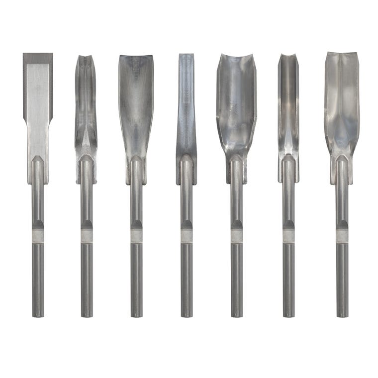Arbortech Power Chisel with 7 Assorted Chisels - full pic 