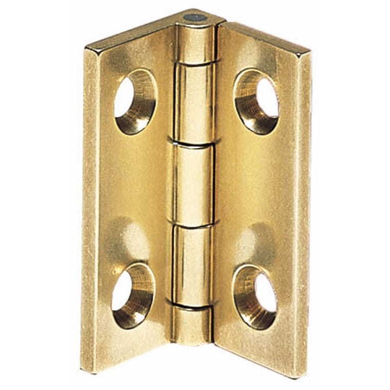 Brusso Solid Brass Small Box Stop Hinges - full pic 