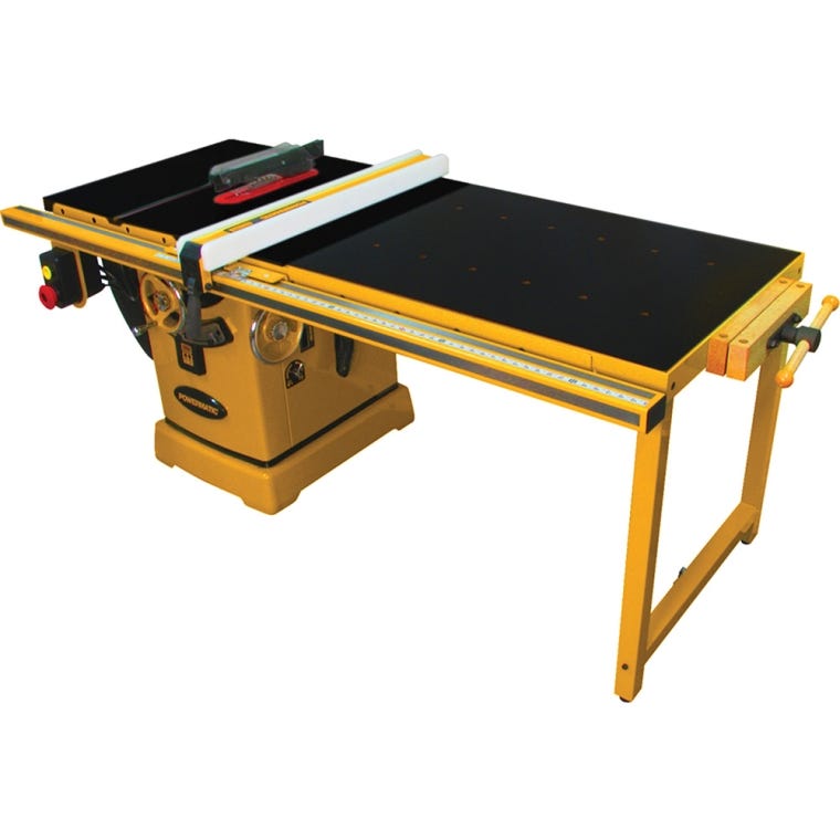Powermatic ArmorGlide PM2000T 10'' Table Saw, 50'' Rip Accu-Fence, Work Bench, 3HP, 1PH, 230V - full pic 