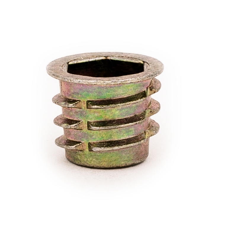 E-Z Hex Threaded Insert for Soft Wood - Flanged - Pack of 25 - full pic 