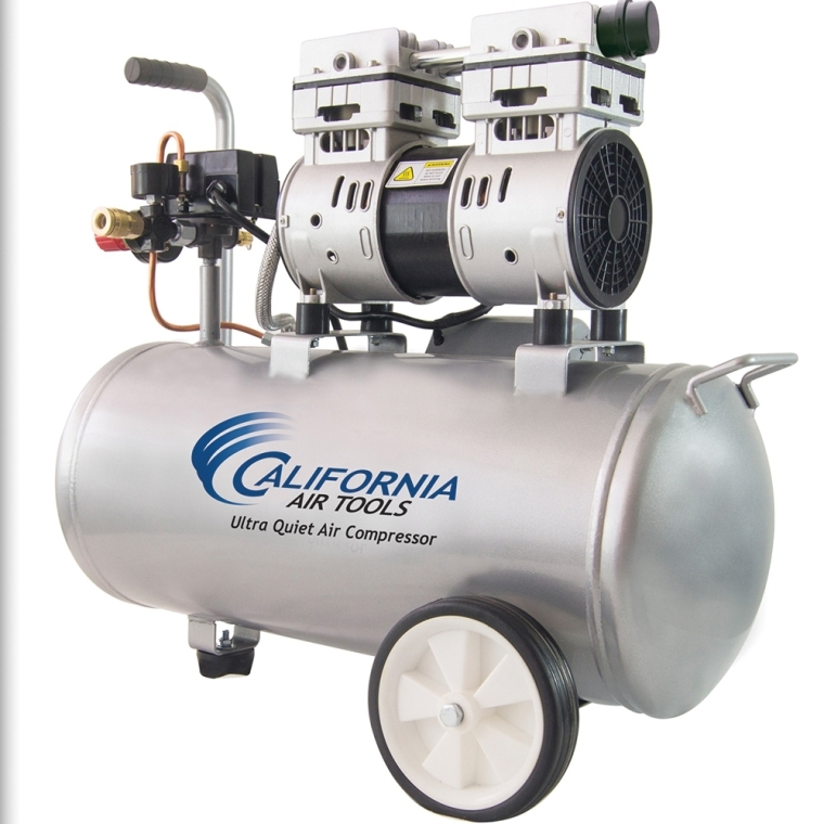 California Air Tools Ultra Quiet Air Compressor 8010, 1HP, 8-Gallon Steel Tank - full pic 