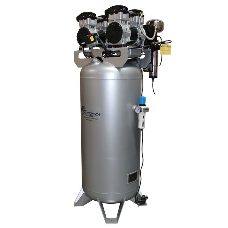 California Air Tools Ultra Quiet Air Compressor 60040CAD with Automatic Drain Valve, 4HP, 60-Gallon - full pic 