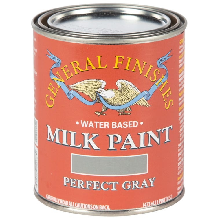General Finishes Milk Paint, Pint, Perfect Gray - full pic 