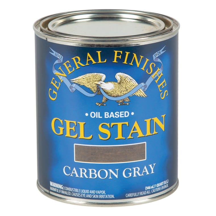 General Finishes Gel Stain, Carbon Gray - full pic 