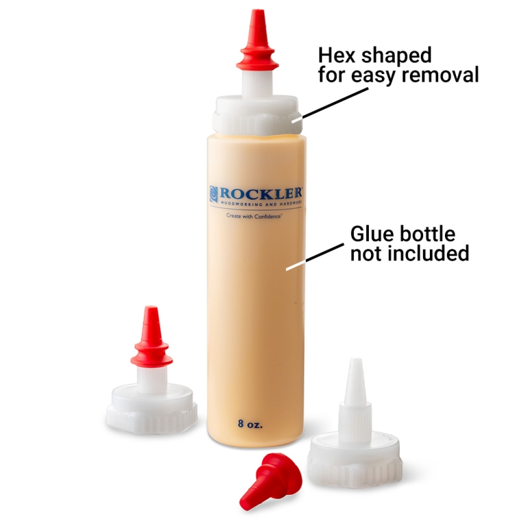 Rockler Deluxe Glue Bottle Spouts with Caps, 3-Pack - full pic 