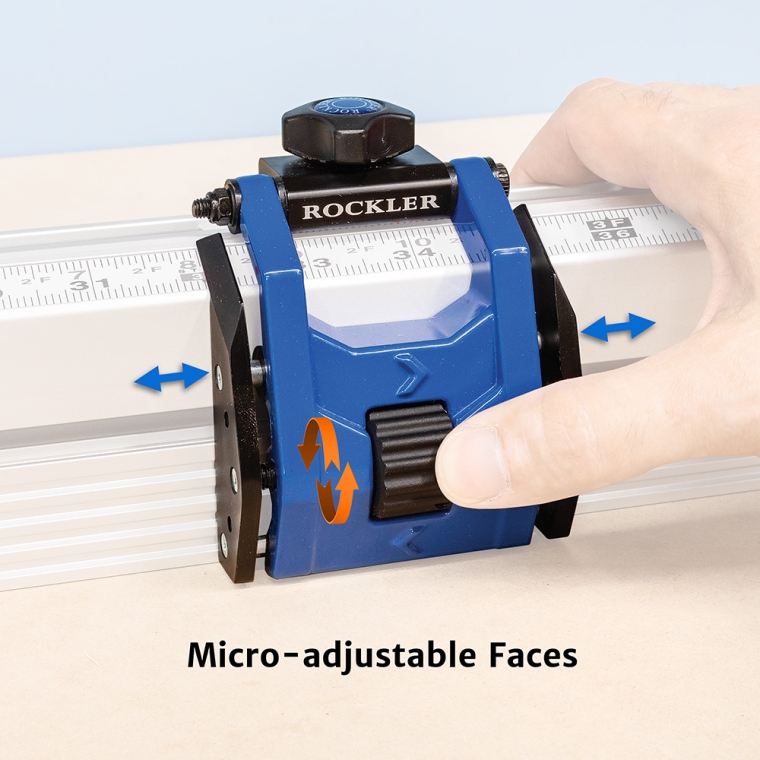 Auxiliary Micro-Adjust Flip Stop for Rockler Miter Saw Fence System - full pic 