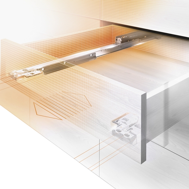 Blum Movento Soft-Close Undermount Drawer Slides (Pairs) - full pic 