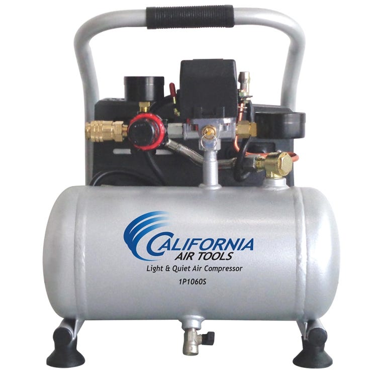 Light & Quiet Portable Air Compressor, 0.6 HP, 1 Gallon - full pic 