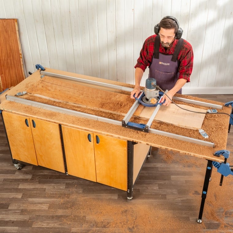 Rockler Side Rail Extension Kit for Benchtop Board Flattening Jig - full pic 